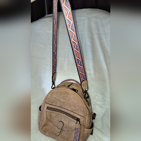 IMITATION SUEDE BACKPACK PURSE - Picture 4 of 14